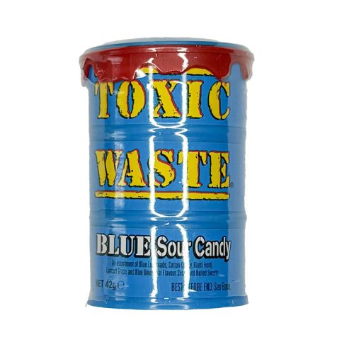 Toxic Waste kék dobozos savanyú cukorka